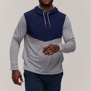 ✨ BRAND NEW ✨ FootJoy Men’s Zero Restriction Tyson Hoodie - L, grey heather/navy